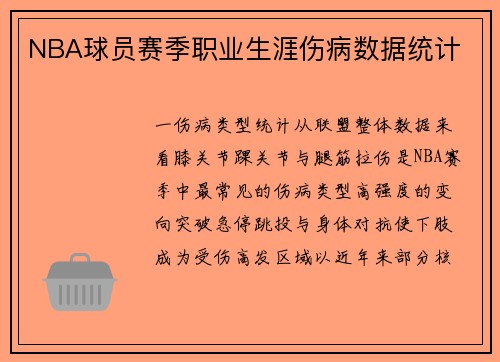 NBA球员赛季职业生涯伤病数据统计